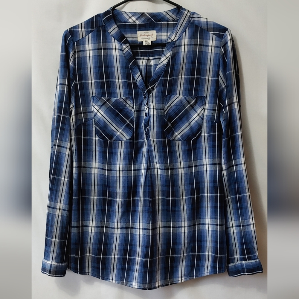 Weatherproof Vintage Plaid Tunic   Med